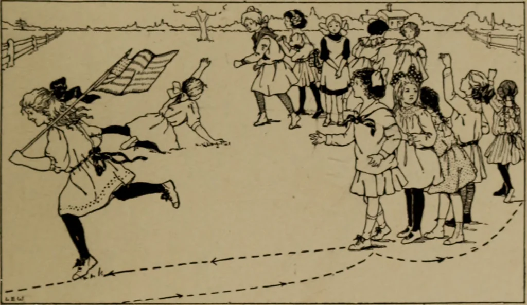 An illustration from What to do at recess, 1910, leaf 22