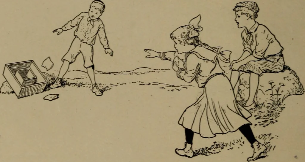 An illustration from What to do at recess, 1910, leaf 23