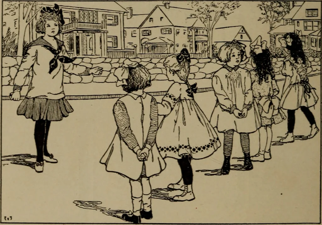 An illustration from What to do at recess, 1910, leaf 31