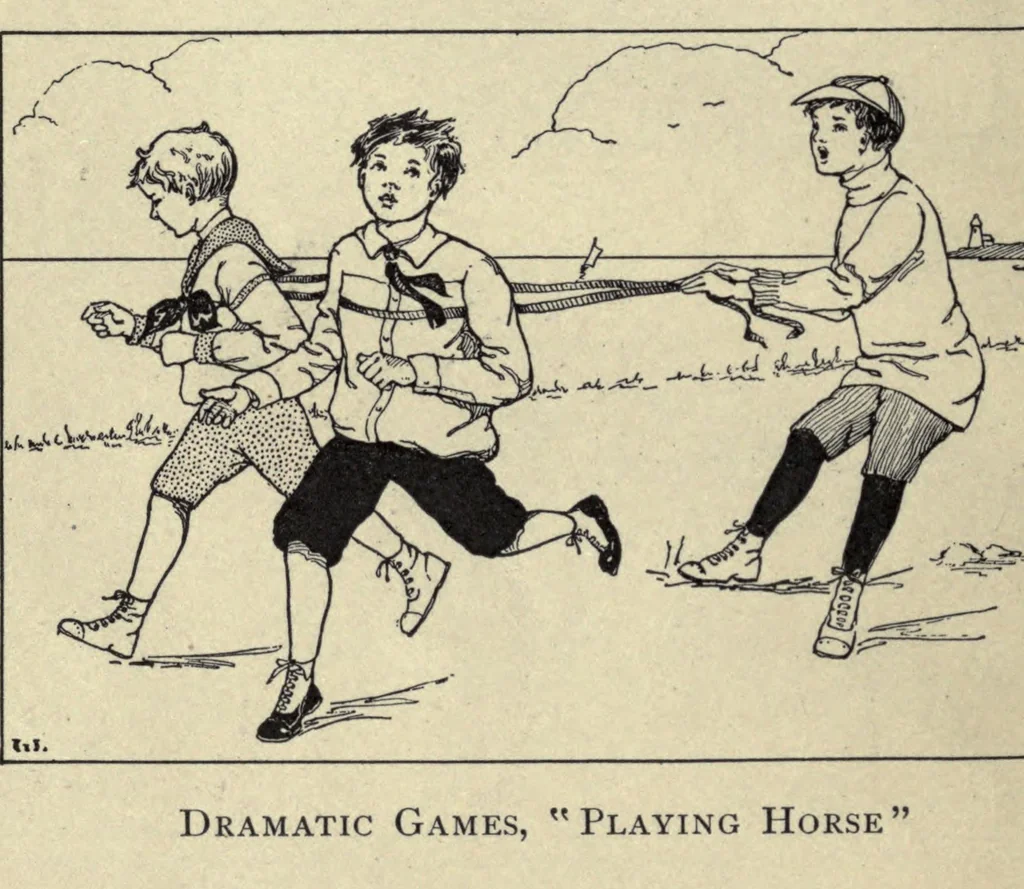 An illustration from What to do at recess, 1910, leaf 20