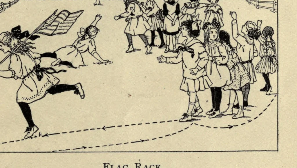 An illustration from What to do at recess, 1910, leaf 23
