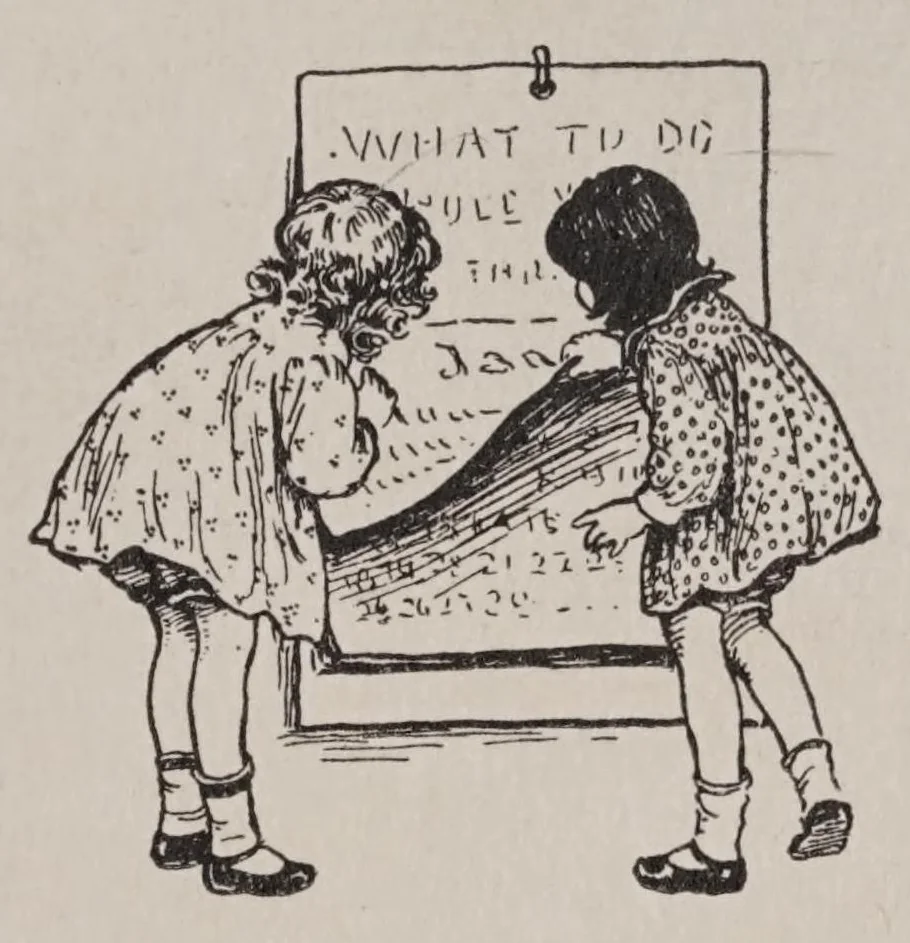 An illustration from What to do the whole year through; twelve month of happy activities for children, 1929, leaf 9