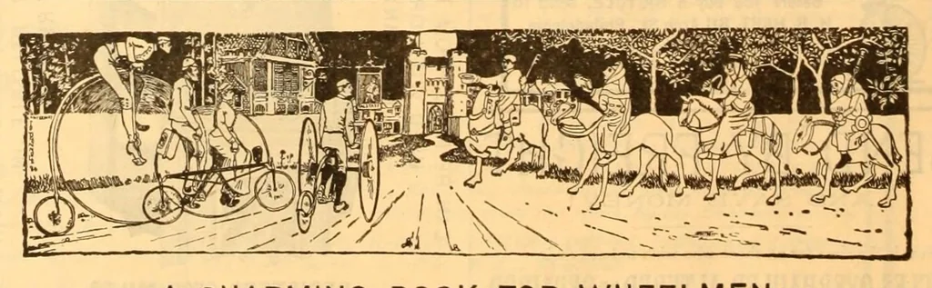 An illustration from The Wheelmen's gazette, 1886, leaf 46