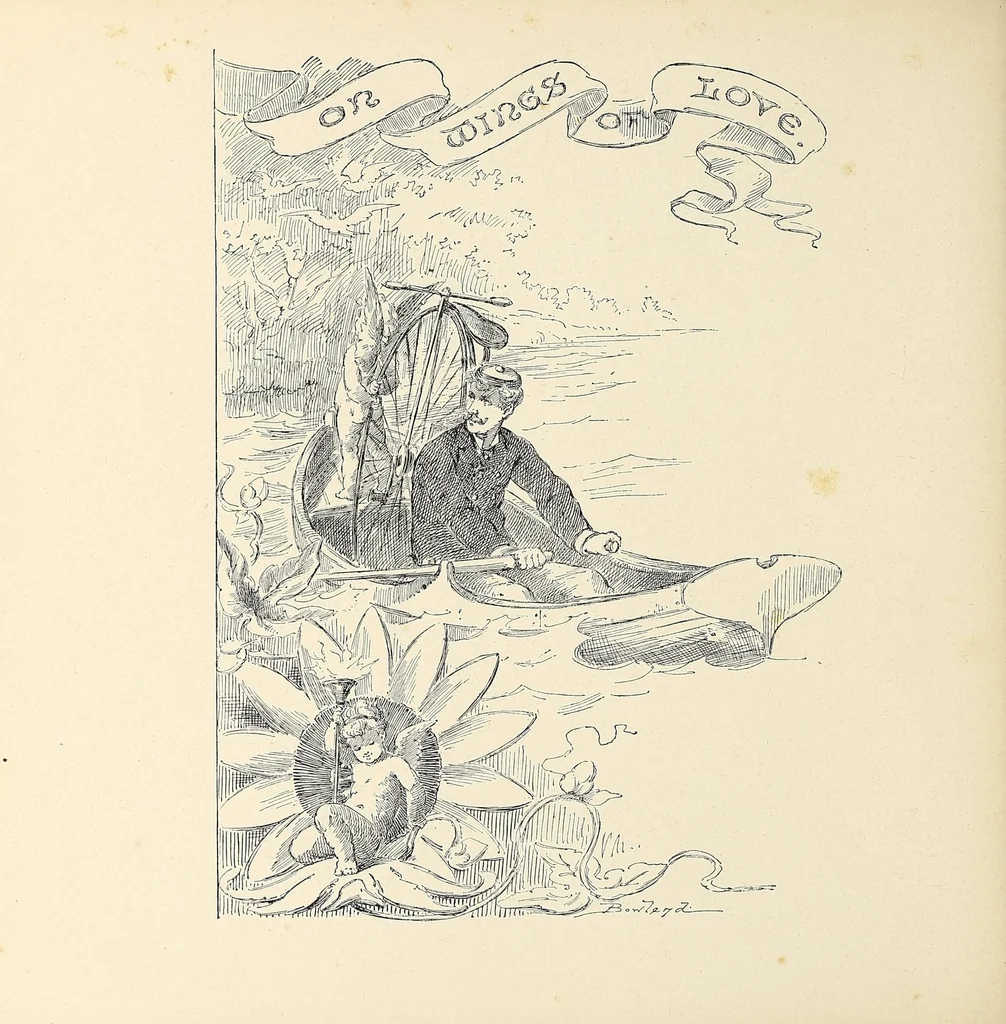 An illustration from Wheel songs : poems of bicycling, 1884, leaf 42