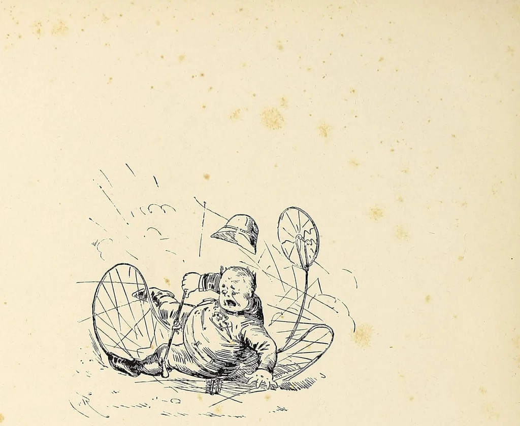 An illustration from Wheel songs : poems of bicycling, 1884, leaf 82