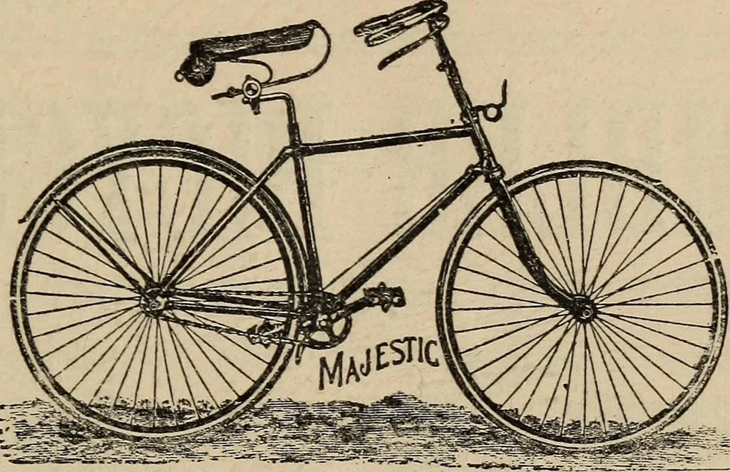An illustration from Wheels and wheeling; an indispensable handbook for cyclists, with over two hundred illustrations, 1892, leaf 10