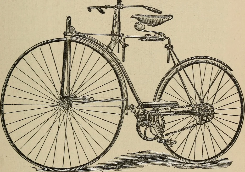 An illustration from Wheels and wheeling; an indispensable handbook for cyclists, with over two hundred illustrations, 1892, leaf 102