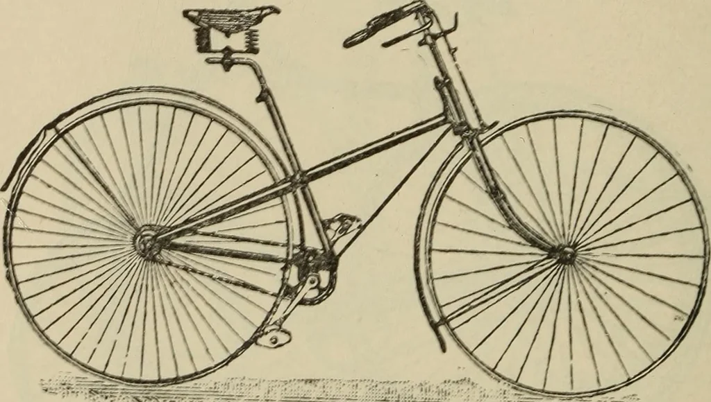 An illustration from Wheels and wheeling; an indispensable handbook for cyclists, with over two hundred illustrations, 1892, leaf 107