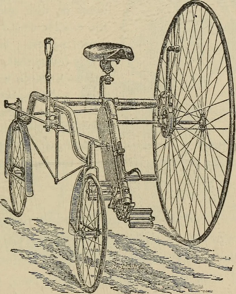 An illustration from Wheels and wheeling; an indispensable handbook for cyclists, with over two hundred illustrations, 1892, leaf 124