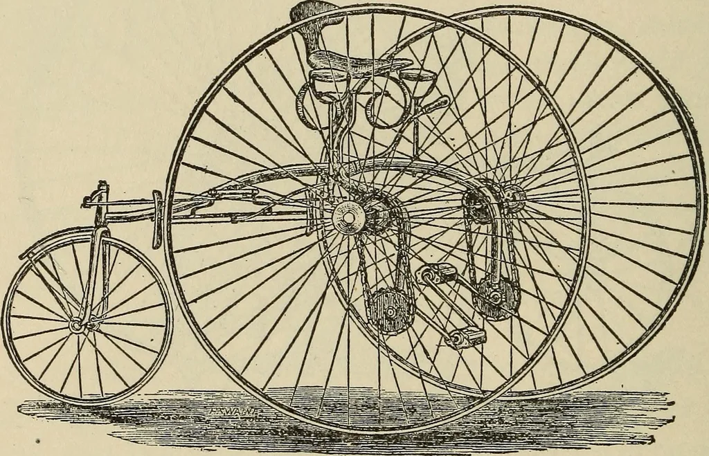An illustration from Wheels and wheeling; an indispensable handbook for cyclists, with over two hundred illustrations, 1892, leaf 127