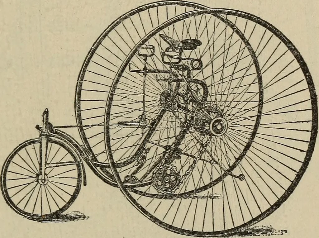 An illustration from Wheels and wheeling; an indispensable handbook for cyclists, with over two hundred illustrations, 1892, leaf 128