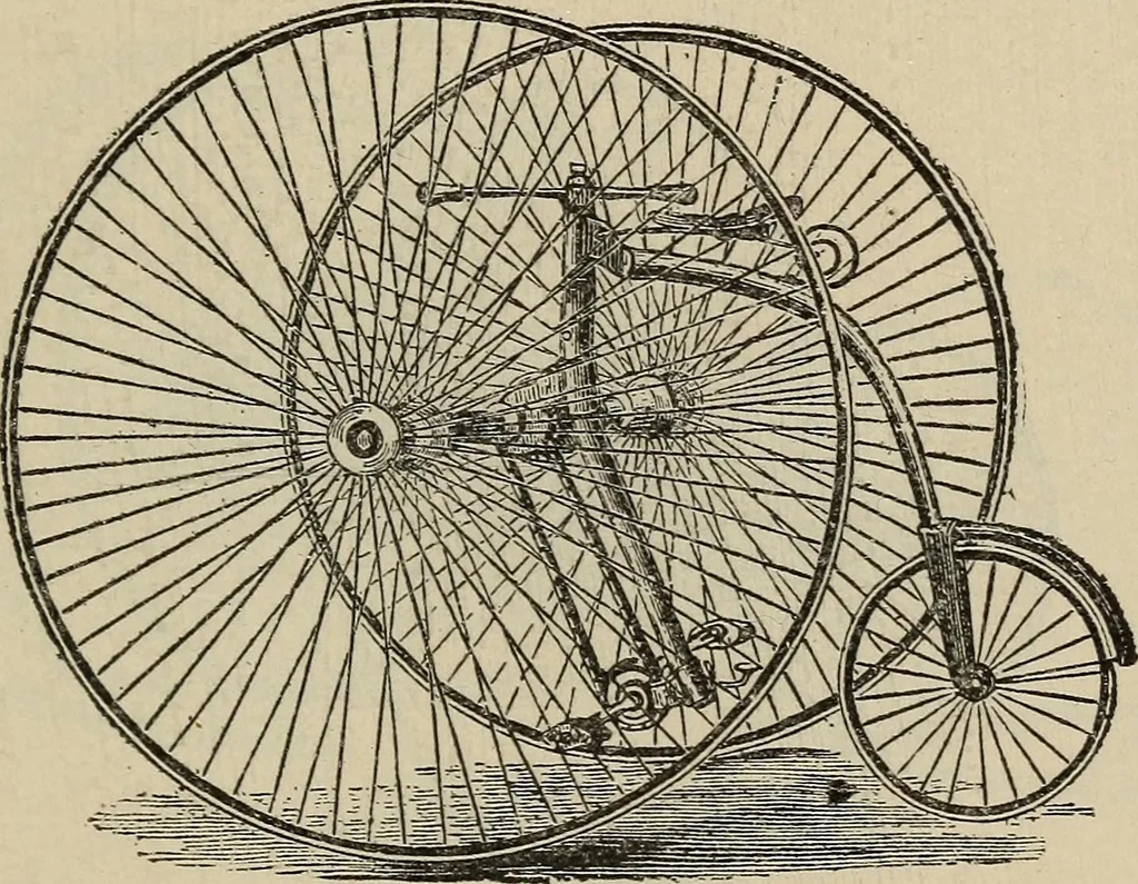 An illustration from Wheels and wheeling; an indispensable handbook for cyclists, with over two hundred illustrations, 1892, leaf 130