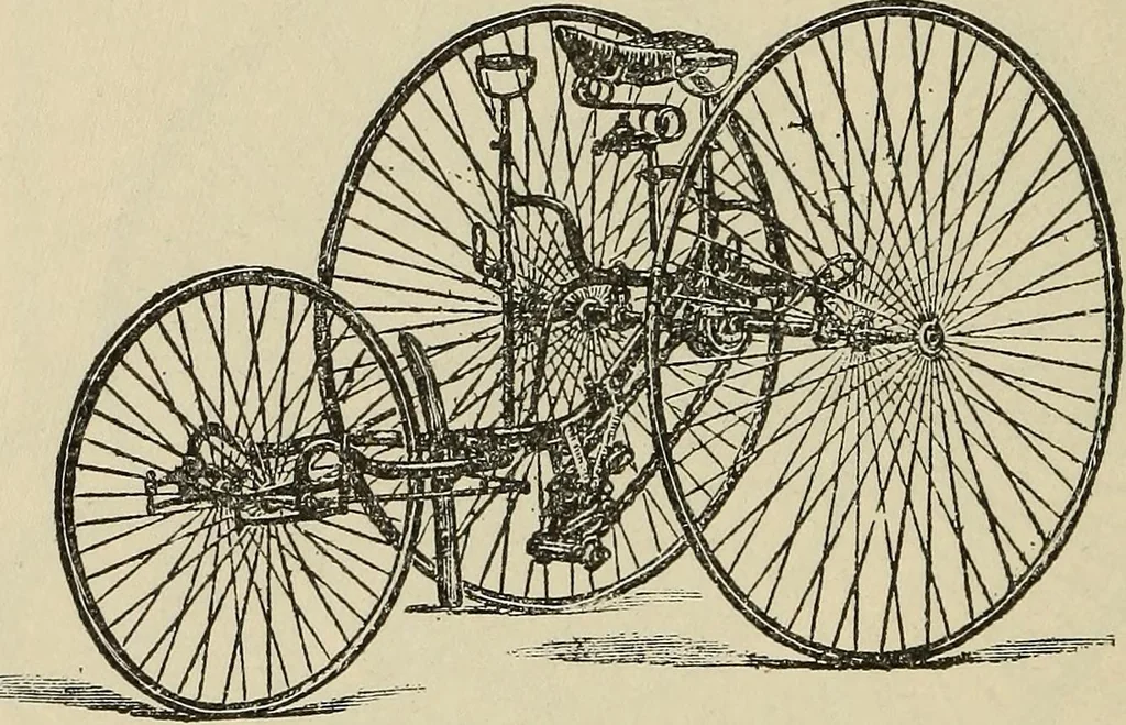 An illustration from Wheels and wheeling; an indispensable handbook for cyclists, with over two hundred illustrations, 1892, leaf 131