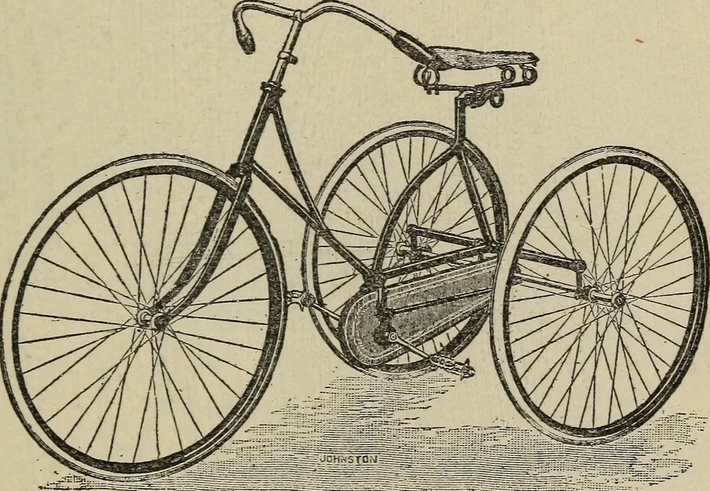 An illustration from Wheels and wheeling; an indispensable handbook for cyclists, with over two hundred illustrations, 1892, leaf 134