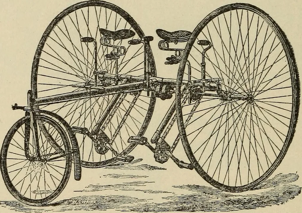 An illustration from Wheels and wheeling; an indispensable handbook for cyclists, with over two hundred illustrations, 1892, leaf 141