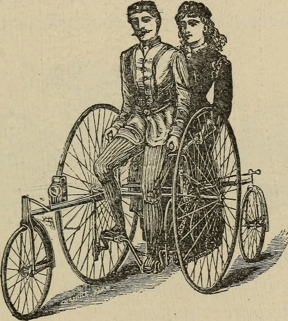 An illustration from Wheels and wheeling; an indispensable handbook for cyclists, with over two hundred illustrations, 1892, leaf 146