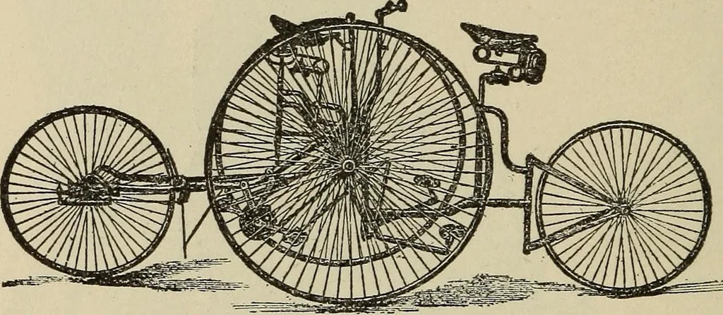 An illustration from Wheels and wheeling; an indispensable handbook for cyclists, with over two hundred illustrations, 1892, leaf 147