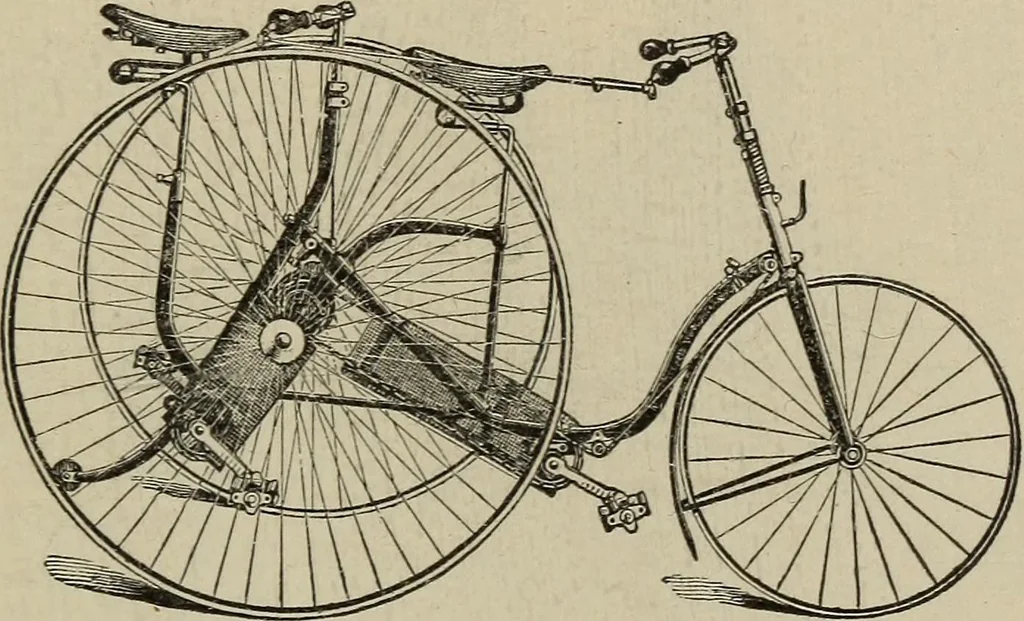 An illustration from Wheels and wheeling; an indispensable handbook for cyclists, with over two hundred illustrations, 1892, leaf 148