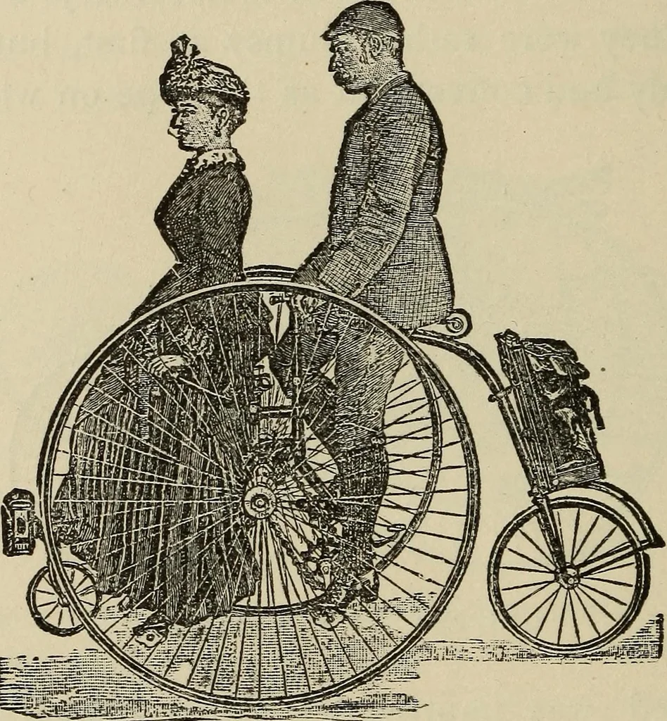 An illustration from Wheels and wheeling; an indispensable handbook for cyclists, with over two hundred illustrations, 1892, leaf 149