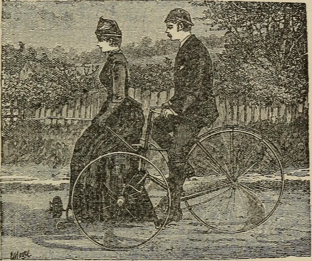 An illustration from Wheels and wheeling; an indispensable handbook for cyclists, with over two hundred illustrations, 1892, leaf 150