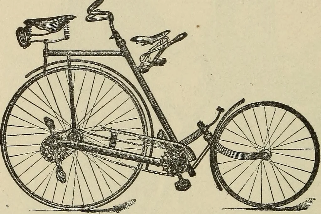 An illustration from Wheels and wheeling; an indispensable handbook for cyclists, with over two hundred illustrations, 1892, leaf 155