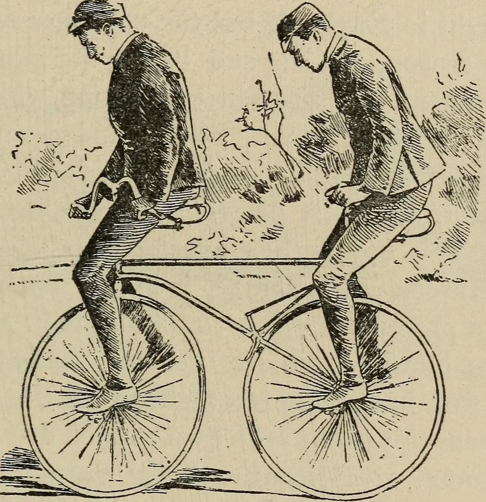 An illustration from Wheels and wheeling; an indispensable handbook for cyclists, with over two hundred illustrations, 1892, leaf 156