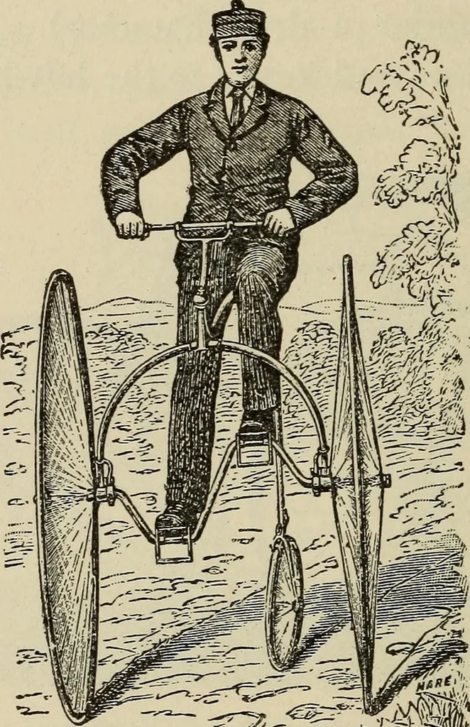 An illustration from Wheels and wheeling; an indispensable handbook for cyclists, with over two hundred illustrations, 1892, leaf 165