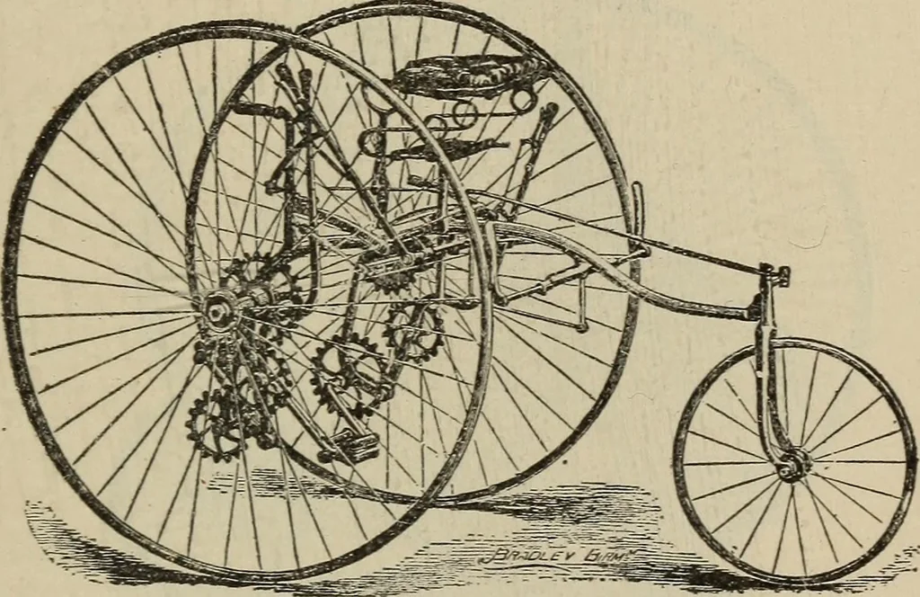 An illustration from Wheels and wheeling; an indispensable handbook for cyclists, with over two hundred illustrations, 1892, leaf 176