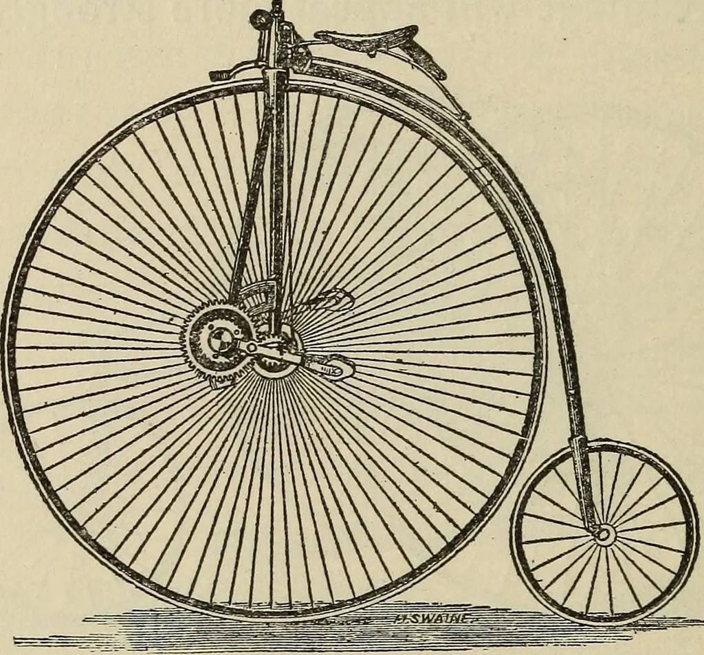 An illustration from Wheels and wheeling; an indispensable handbook for cyclists, with over two hundred illustrations, 1892, leaf 177