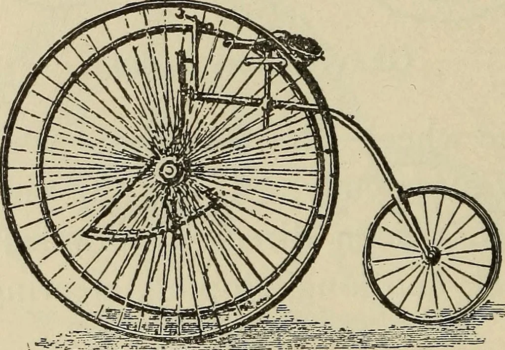An illustration from Wheels and wheeling; an indispensable handbook for cyclists, with over two hundred illustrations, 1892, leaf 185