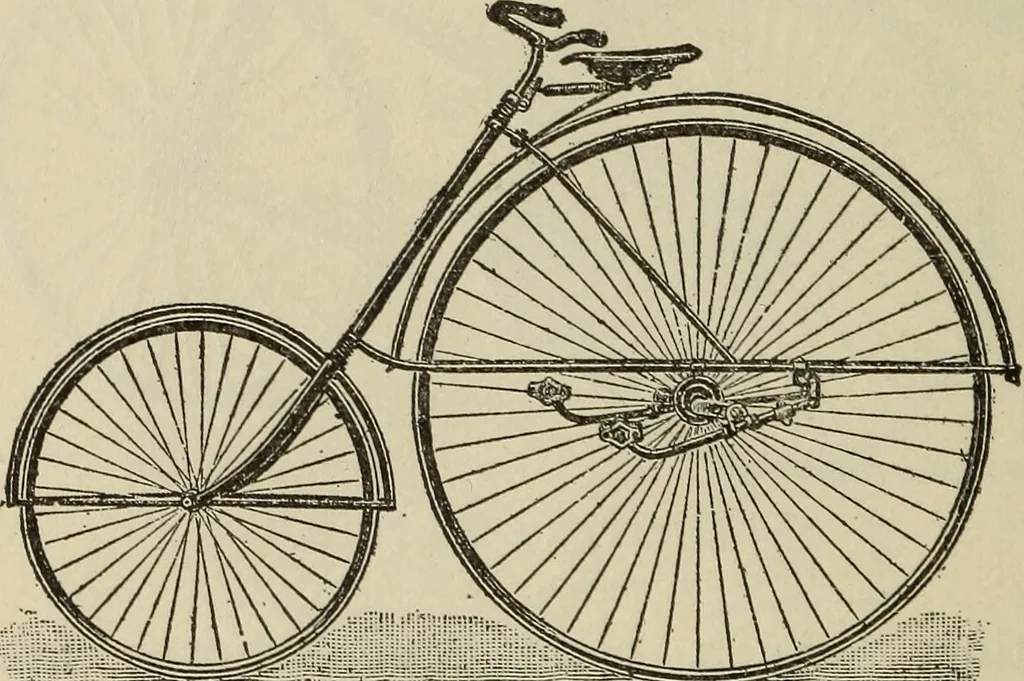 An illustration from Wheels and wheeling; an indispensable handbook for cyclists, with over two hundred illustrations, 1892, leaf 187
