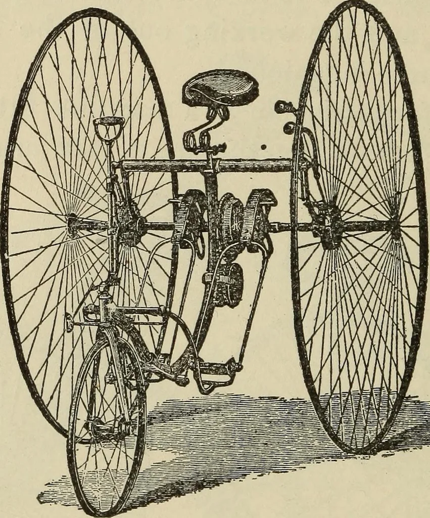 An illustration from Wheels and wheeling; an indispensable handbook for cyclists, with over two hundred illustrations, 1892, leaf 189