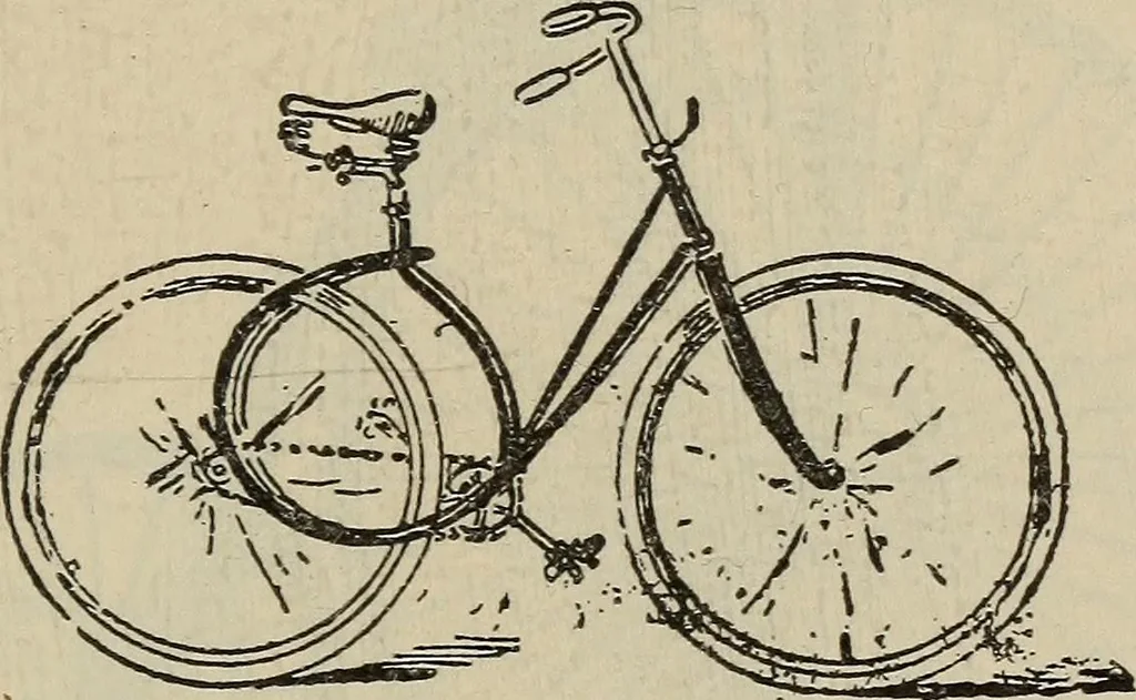 An illustration from Wheels and wheeling; an indispensable handbook for cyclists, with over two hundred illustrations, 1892, leaf 194