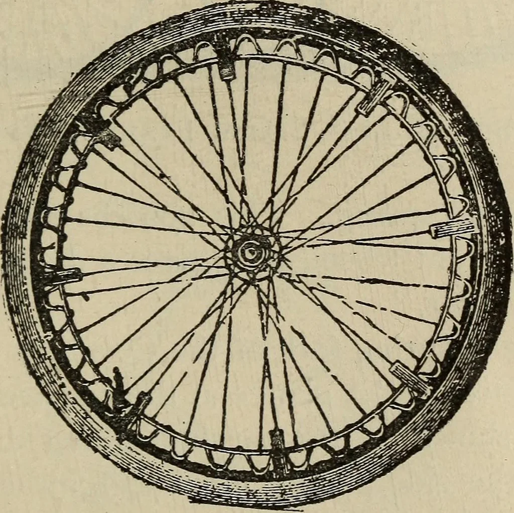 An illustration from Wheels and wheeling; an indispensable handbook for cyclists, with over two hundred illustrations, 1892, leaf 228