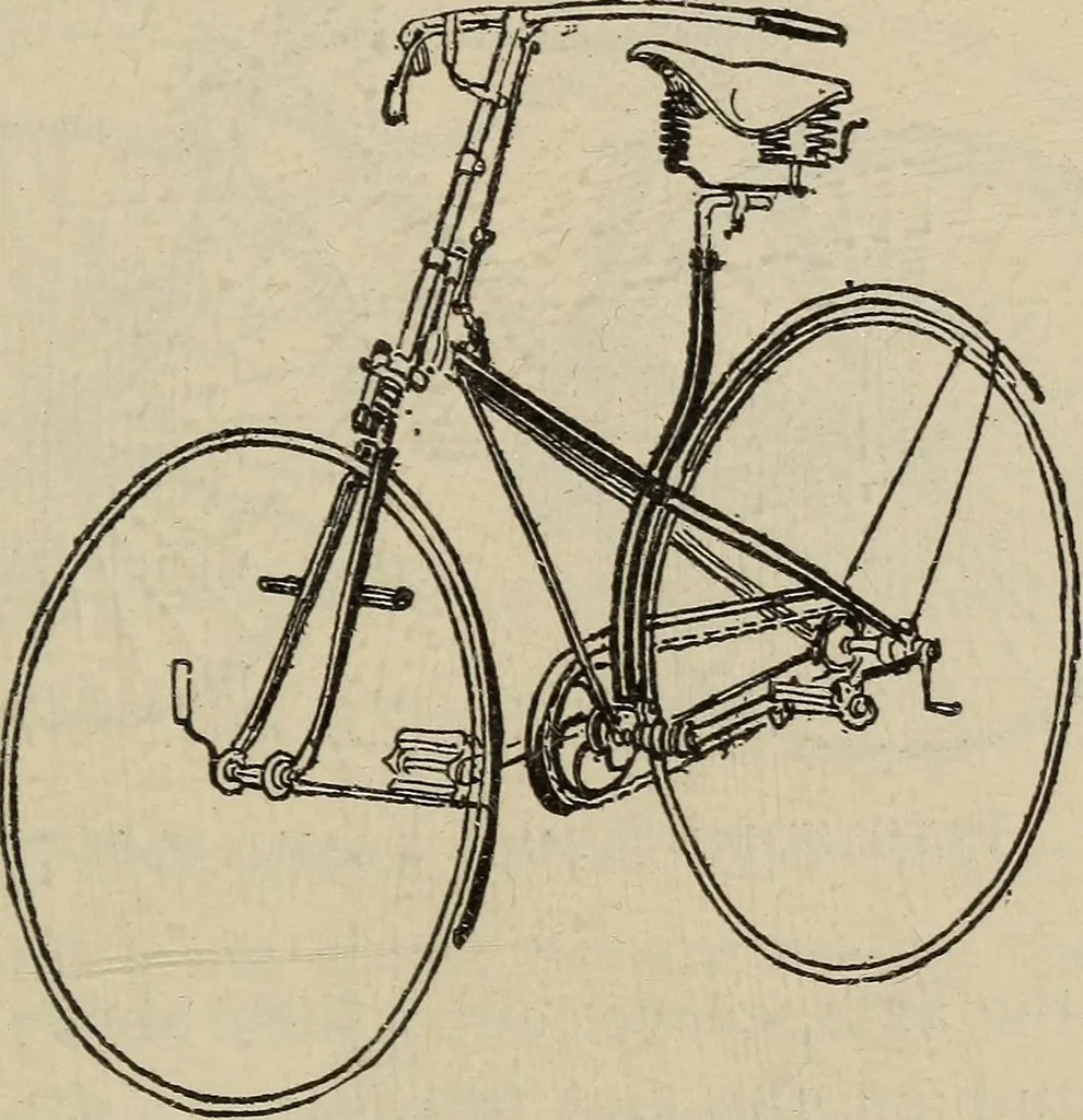 An illustration from Wheels and wheeling; an indispensable handbook for cyclists, with over two hundred illustrations, 1892, leaf 232