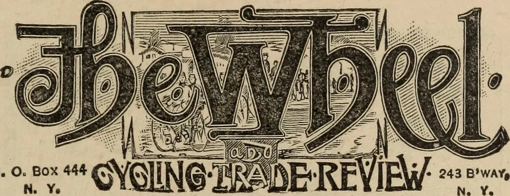 An illustration from Wheels and wheeling; an indispensable handbook for cyclists, with over two hundred illustrations, 1892, leaf 416
