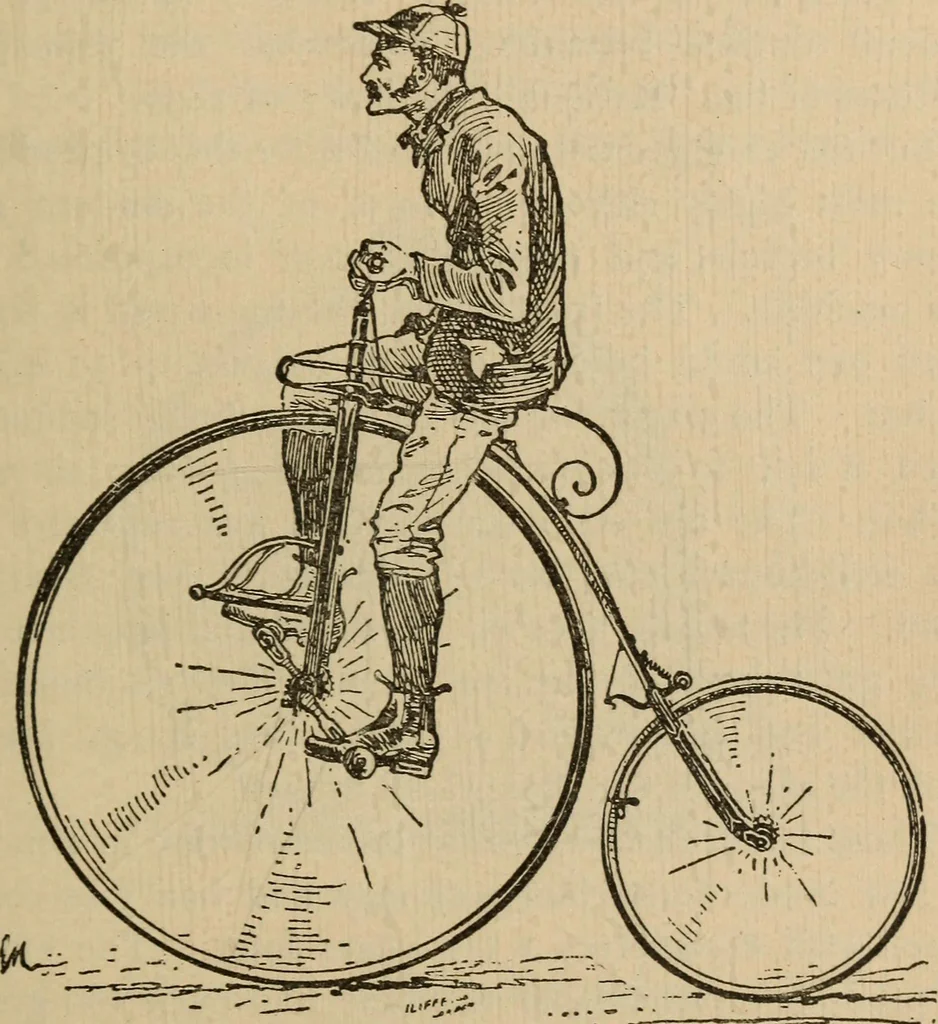 An illustration from Wheels and wheeling; an indispensable handbook for cyclists, with over two hundred illustrations, 1892, leaf 82