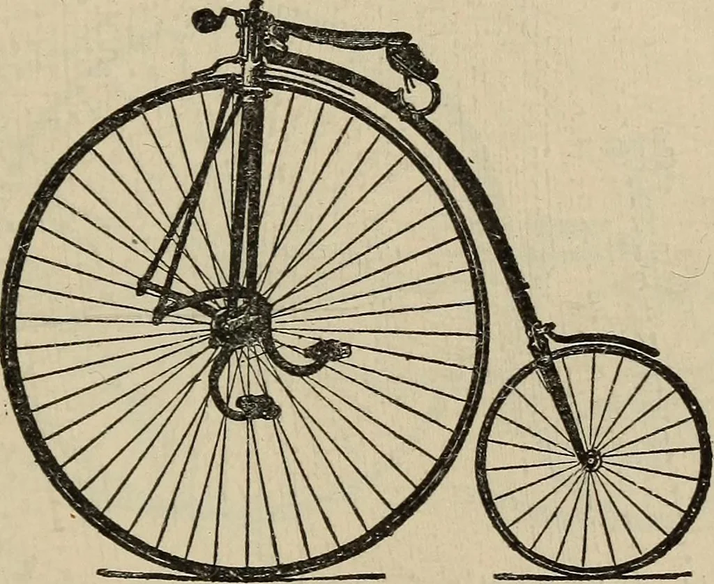 An illustration from Wheels and wheeling; an indispensable handbook for cyclists, with over two hundred illustrations, 1892, leaf 92