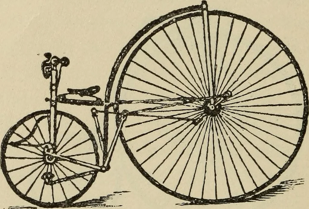 An illustration from Wheels and wheeling; an indispensable handbook for cyclists, with over two hundred illustrations, 1892, leaf 93
