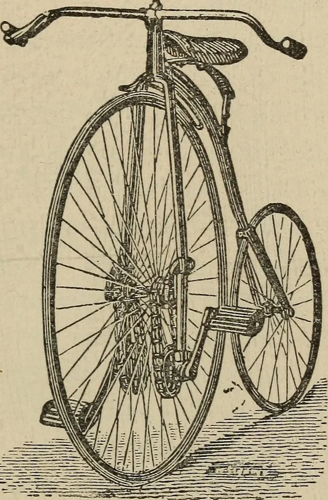 An illustration from Wheels and wheeling; an indispensable handbook for cyclists, with over two hundred illustrations, 1892, leaf 96
