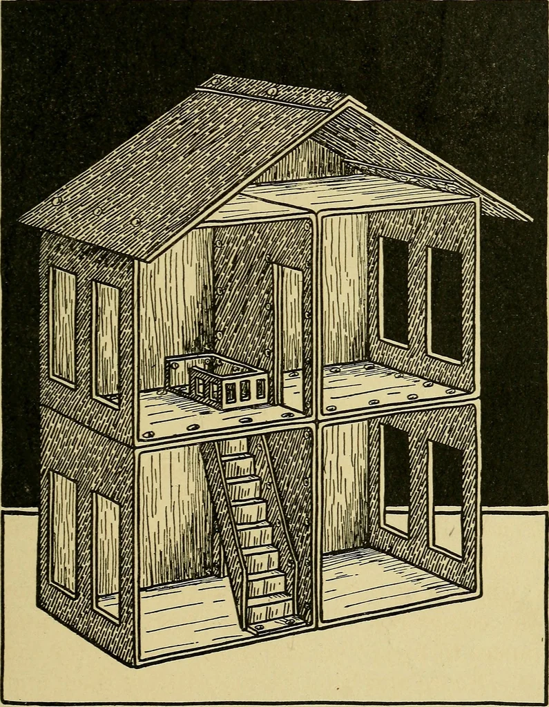 An illustration from When mother lets us make toys; a book which develops ingenuity and inventive power through the making of unique toys out of materials which every boy and girl can get with almost no expense, 1915, leaf 108