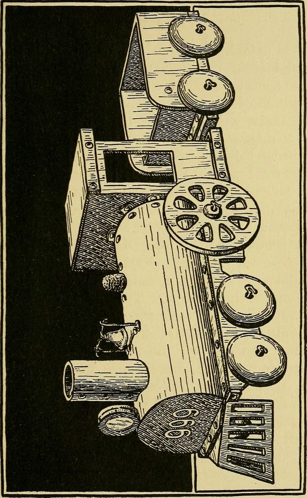 An illustration from When mother lets us make toys; a book which develops ingenuity and inventive power through the making of unique toys out of materials which every boy and girl can get with almost no expense, 1915, leaf 122