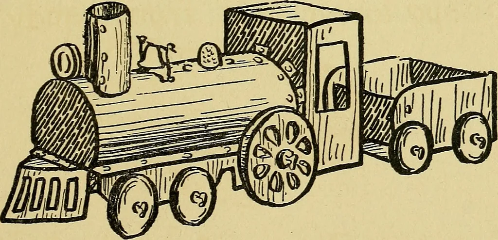 An illustration from When mother lets us make toys; a book which develops ingenuity and inventive power through the making of unique toys out of materials which every boy and girl can get with almost no expense, 1915, leaf 124