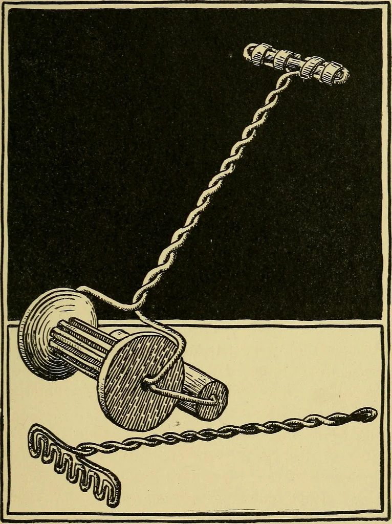 An illustration from When mother lets us make toys; a book which develops ingenuity and inventive power through the making of unique toys out of materials which every boy and girl can get with almost no expense, 1915, leaf 46