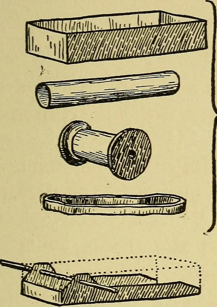 An illustration from When mother lets us make toys; a book which develops ingenuity and inventive power through the making of unique toys out of materials which every boy and girl can get with almost no expense, 1915, leaf 64
