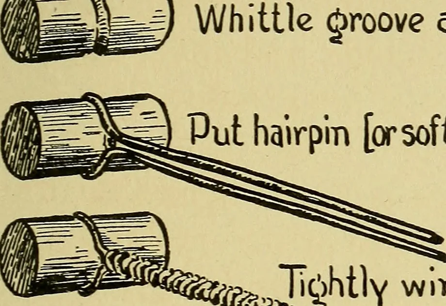 An illustration from When mother lets us make toys; a book which develops ingenuity and inventive power through the making of unique toys out of materials which every boy and girl can get with almost no expense, 1915, leaf 84