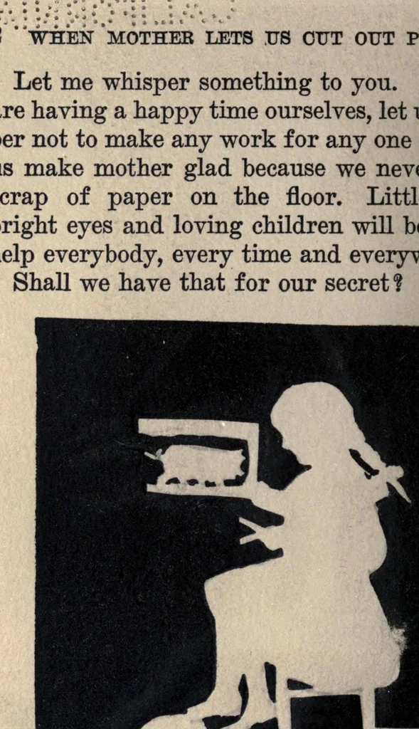 An illustration from When mother lets us cut out pictures, 1918, leaf 18