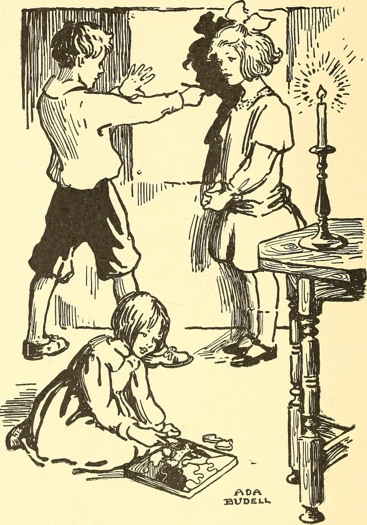 An illustration from When mother lets us play, 1911, leaf 119