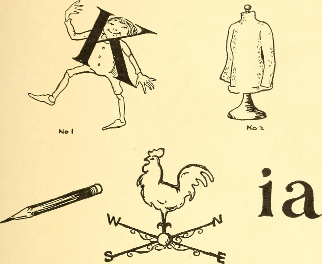 An illustration from When mother lets us play, 1911, leaf 48