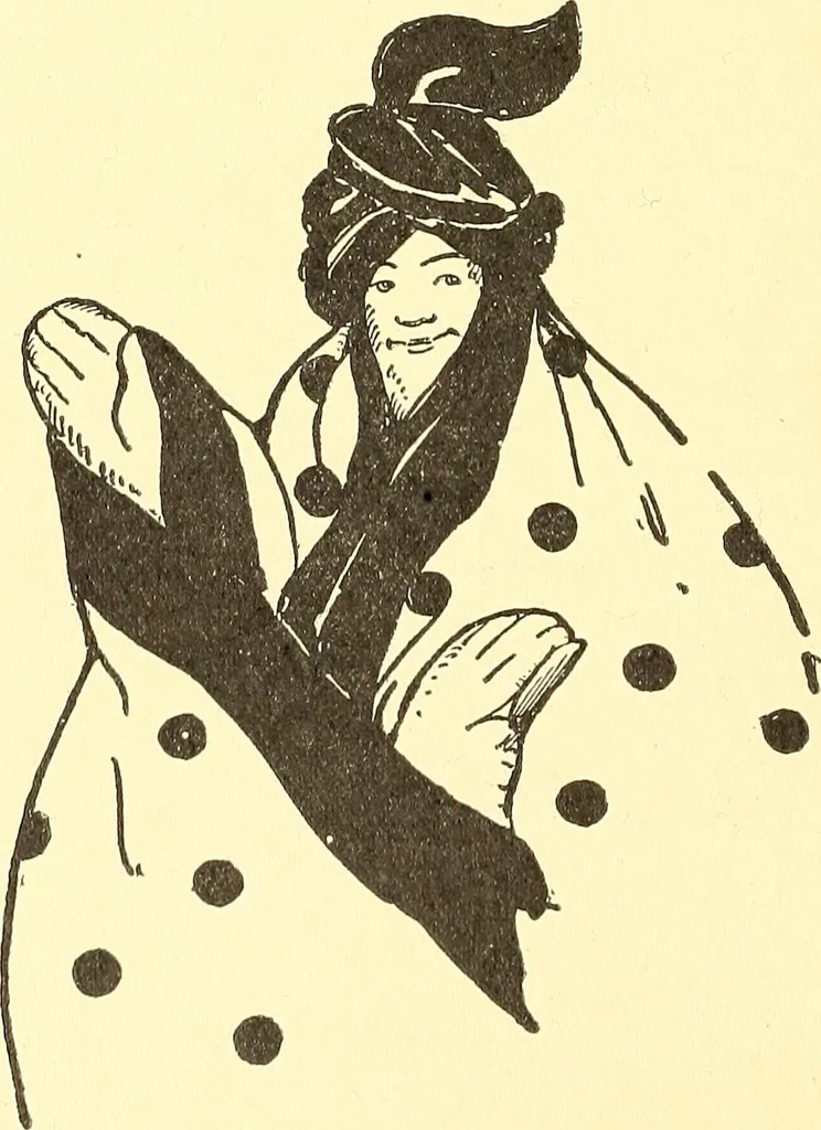 An illustration from When mother lets us play, 1911, leaf 65